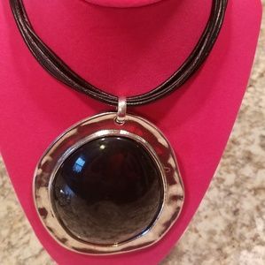 Black statement necklace